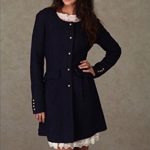 Free People Jackets & Blazers - Free People Sergeant Street Wool Long Jacket | S